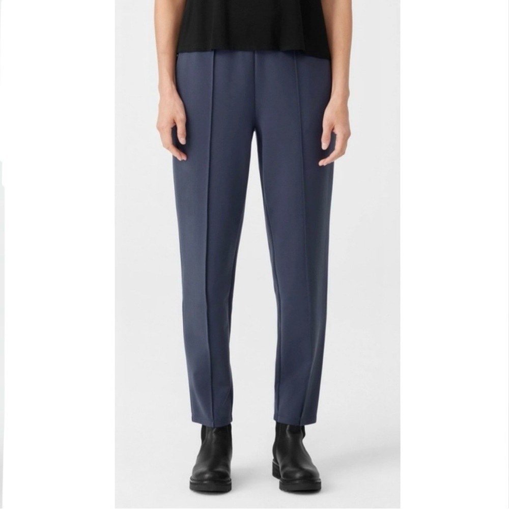 Eileen Fisher Flex Ponte Pintuck Pant Women’s Size 3X Pull On Stretch Ocean Blue
